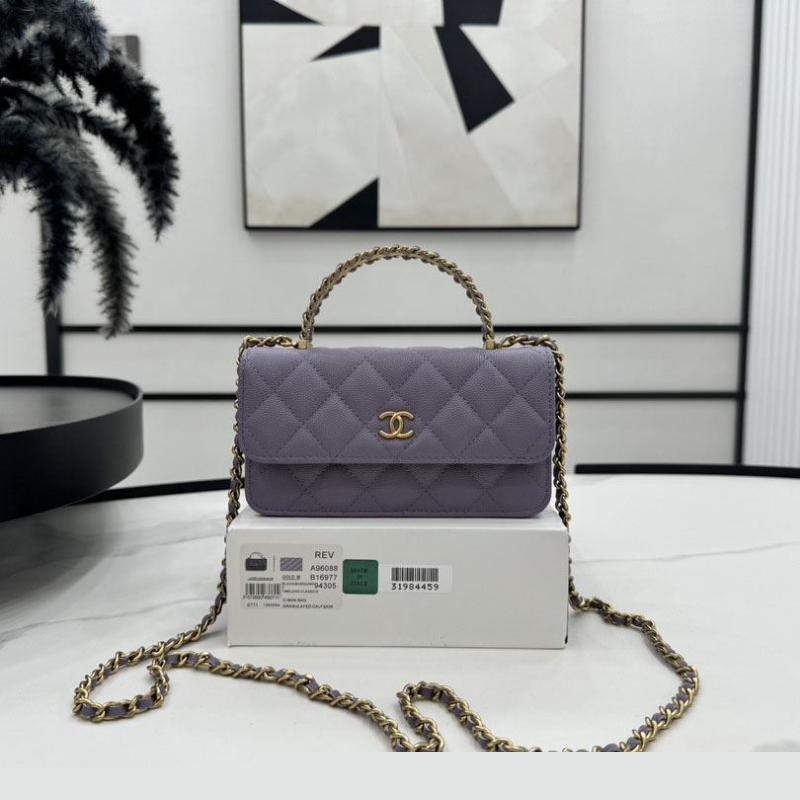 Ch*el top handle bags